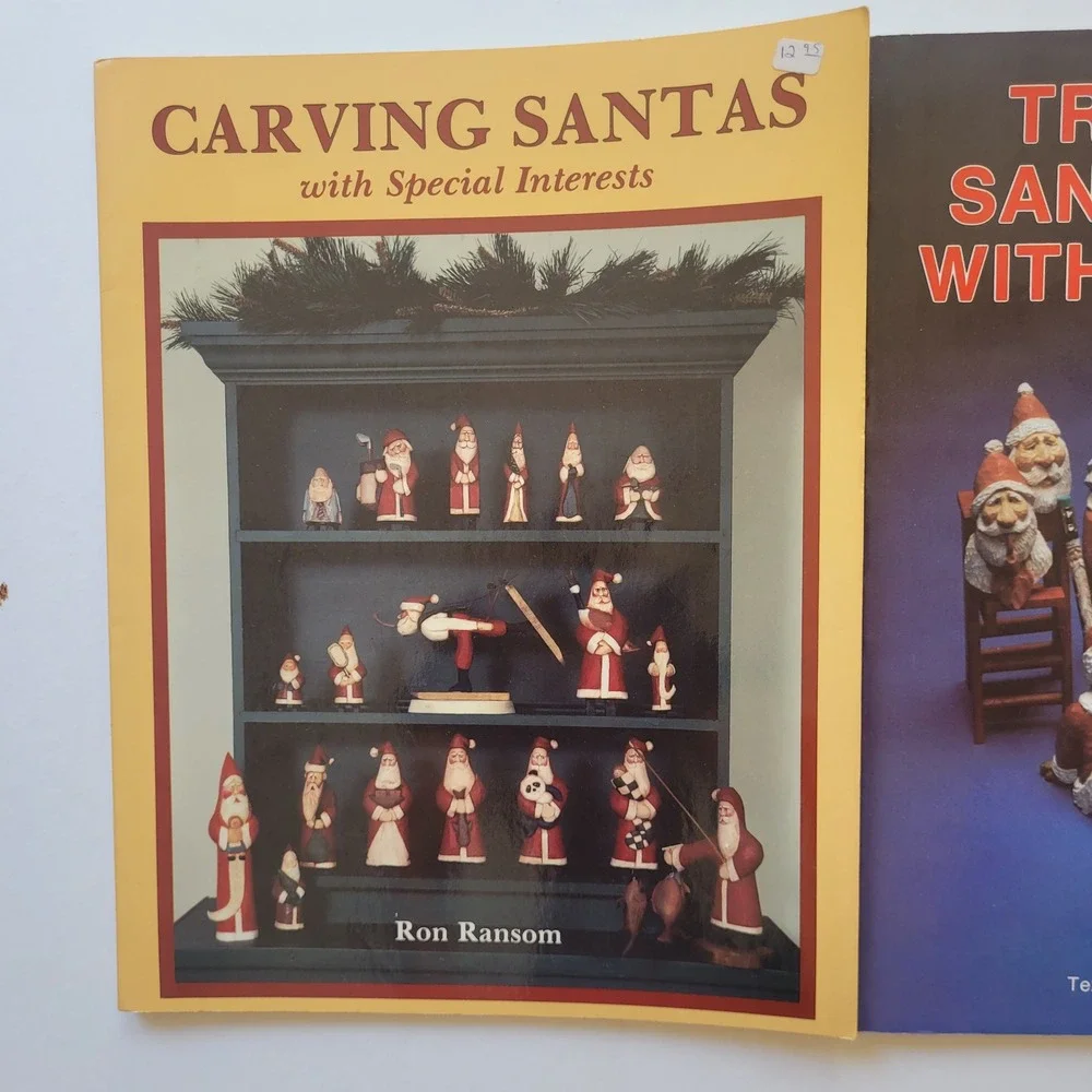 Santa Woodcarving Books Ron Ransom Tom Wolfe Traditional Lot of 2